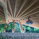 couverture tuiles terre cuite, lamellé-collée, cuivre