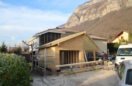 agrandissement ossature bois isere